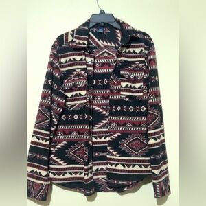 George Black and Red Patterned Button Down Shirt